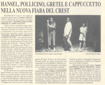 Hansel Pollicino, Gretel e Cappuccetto Fiaba di Crest - Eran Wolf
